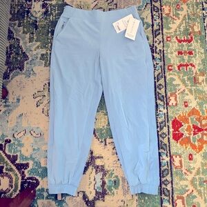 Athleta Baby Blue Brooklyn Lined Joggers NWT Women’s Size 10
